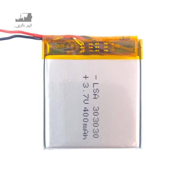 لیتیوم پلیمر 400 میلی آمپر 30*30*30