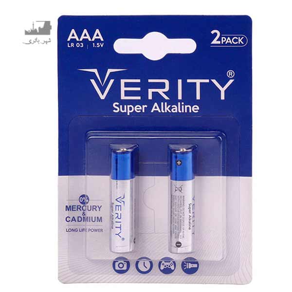 باتری نیم قلمی سوپر آلکالاین ۲ عددی VERITY
