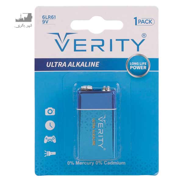 باتری 9 ولت کتابی  VERITY Ultra Alkaline