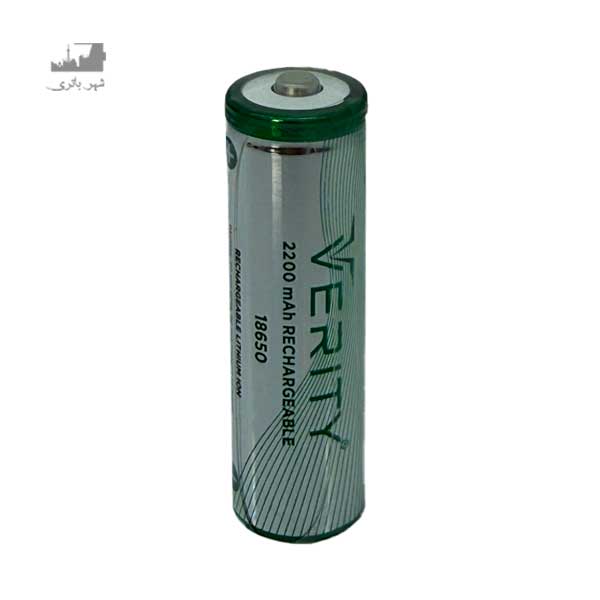 باتری لیتیوم ۱۸۶۵۰ نوکدار VERITY 2200mAh