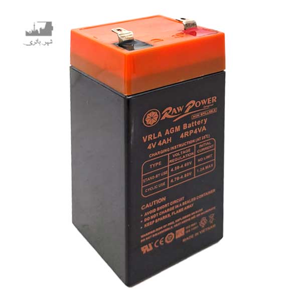 باتری سیلد لید اسید 4 ولت 4 آمپر RAW POWER