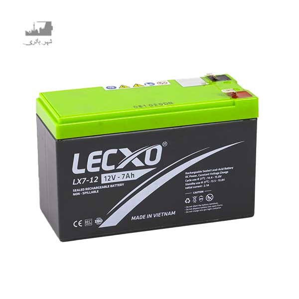 باتری سیلد لید اسید 12 ولت 7 آمپر LECXO